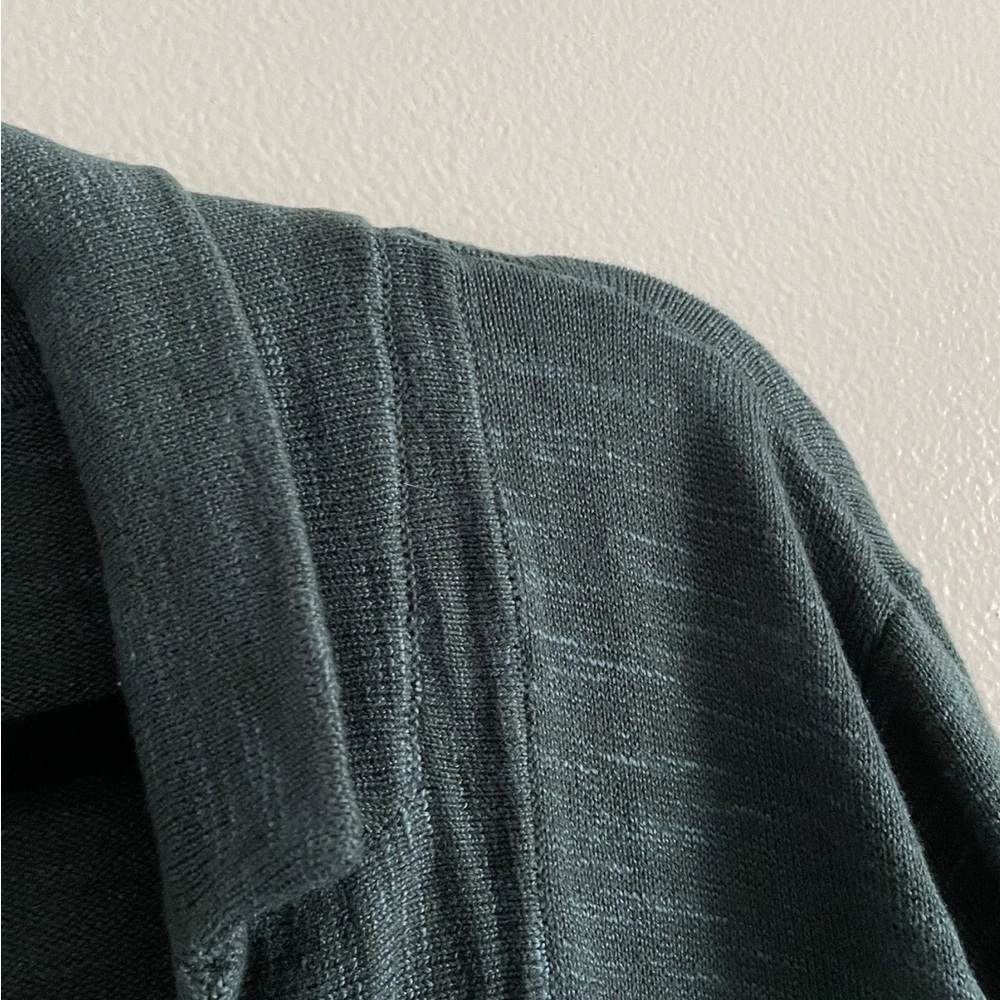 J.Jill Women Green Textured Knit Pockets Longline Sweater-Jacket Blazer Size M - Picture 5 of 10